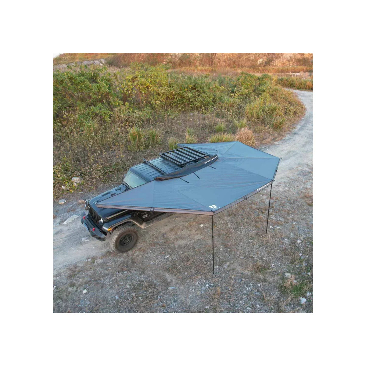 Auto Seitenmarkise 270° LEAF EXTENDED Links 200 cm grau