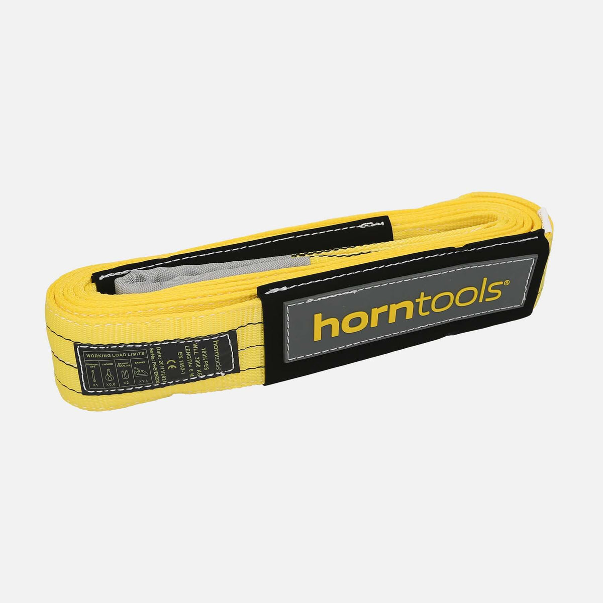 Bergegurt gelb 21 Tonnen Bruchlast von Horntools – Bergegurt