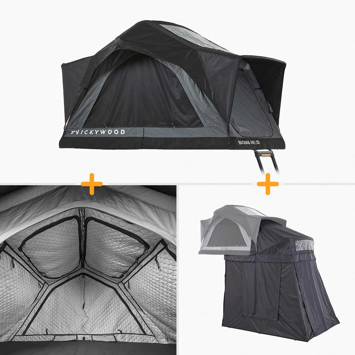 Bundle-Deal Dachzelt Vickywood BAOBAB AIR 135 – Klappdachzelt