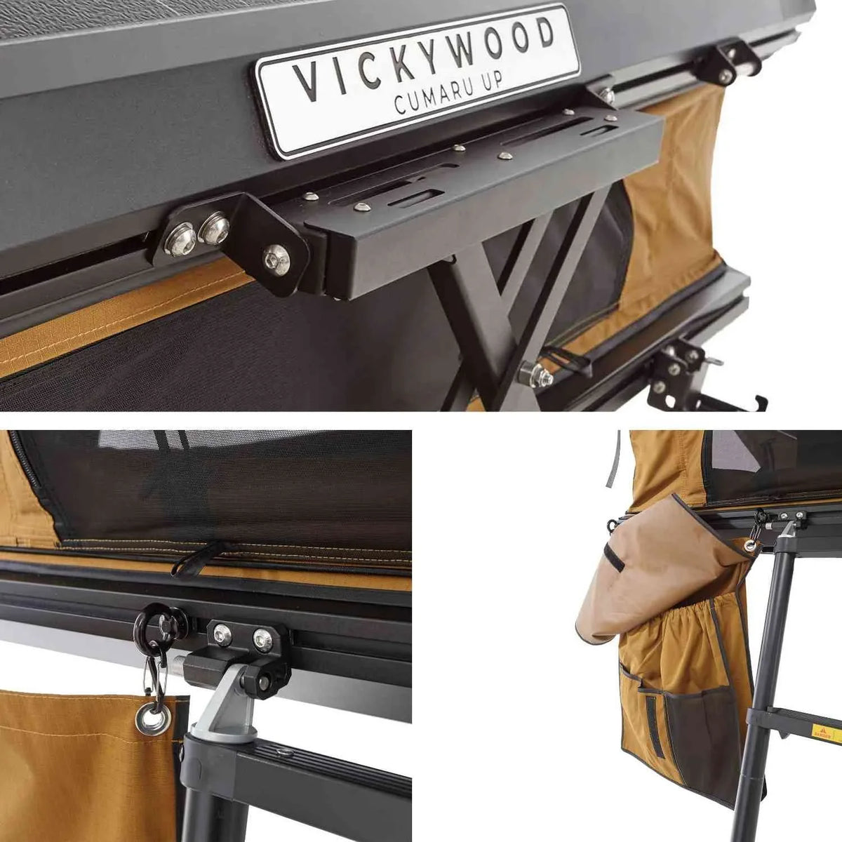 Bundle-Deal Dachzelt Vickywood CUMARU UP 145 + Thermo-Innenzelt – Dachzelt-Set