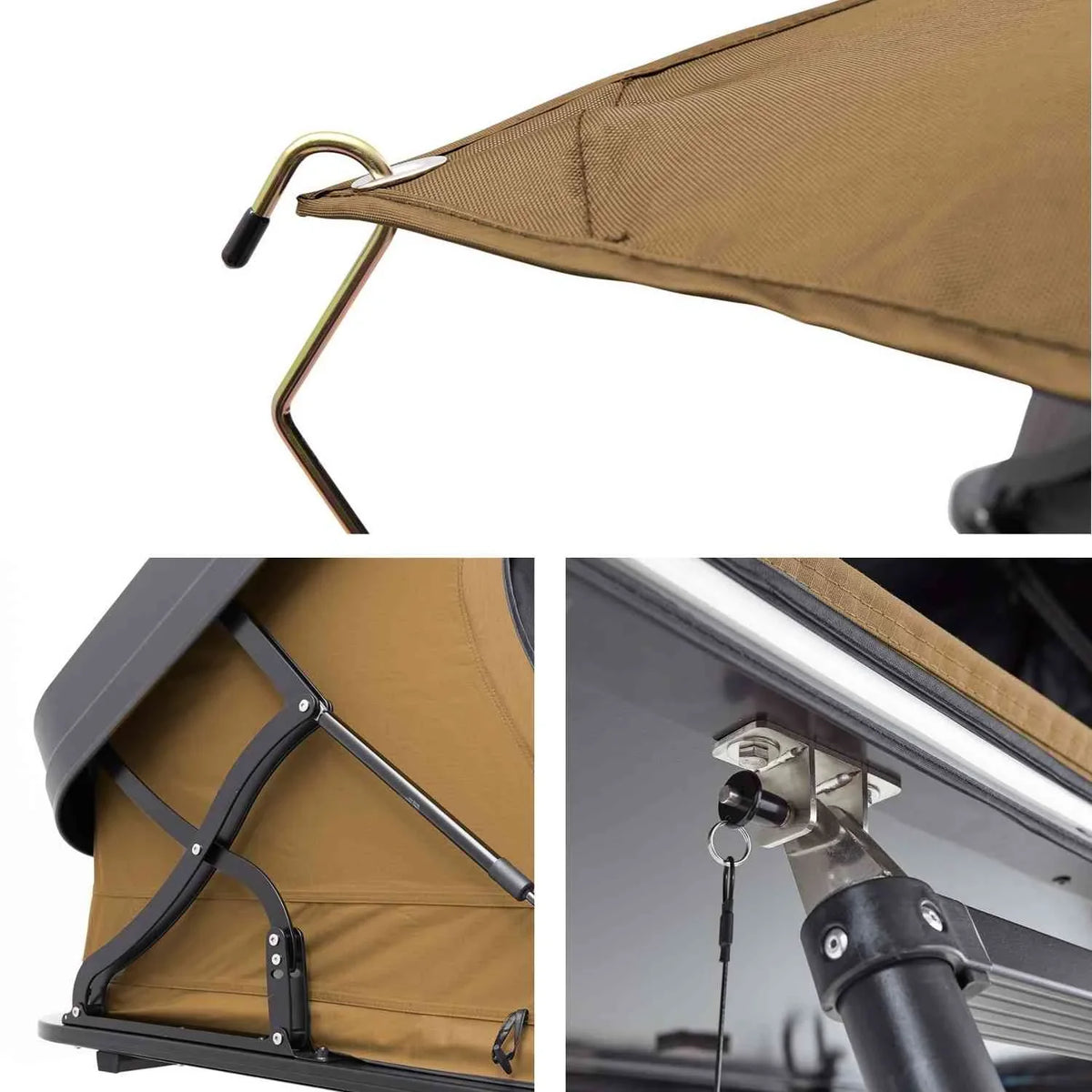 Bundle-Deal Dachzelt Vickywood MIGHTY OAK 3.0 160 goldbraun – Dachzelt-Set