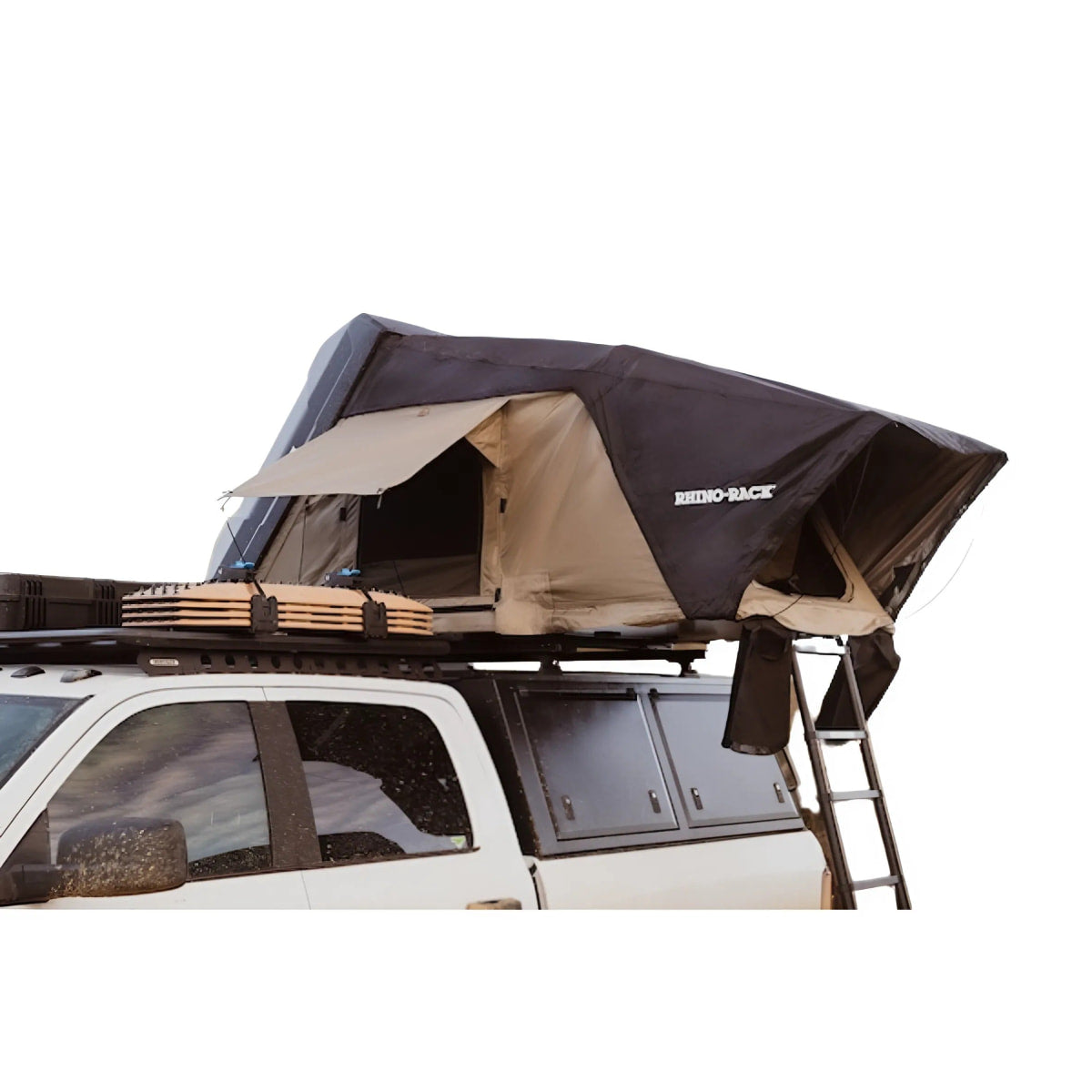 Dachzelt Rhino Rack Hartschalenzelt Schwarz/Khaki - Hybrid