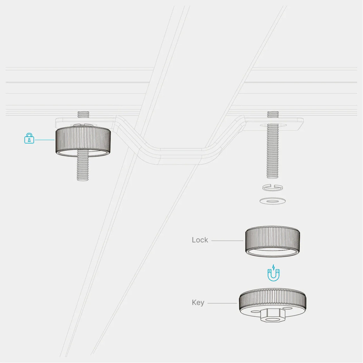 Freedom Lock Set 2.0 von qeedo - Befestigung