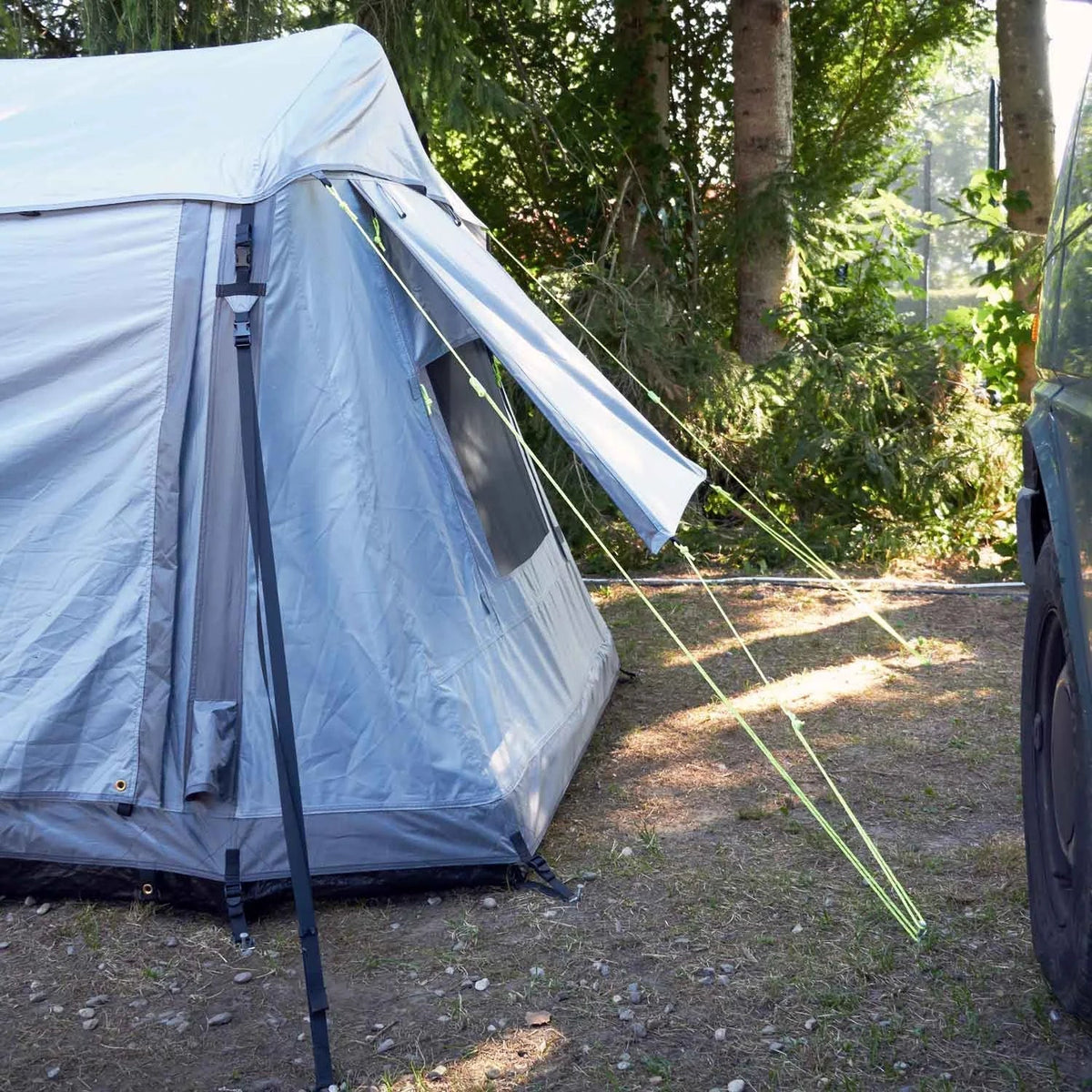 Freistehendes Campingzelt aufblasbar 140 grau – Campingzelt