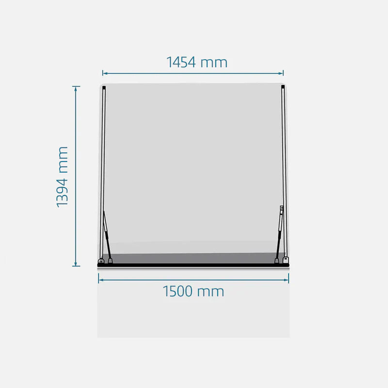 Heckmarkise Horizon Straight 1,5 m (freitragend) mit Sonnensegel – Markisen