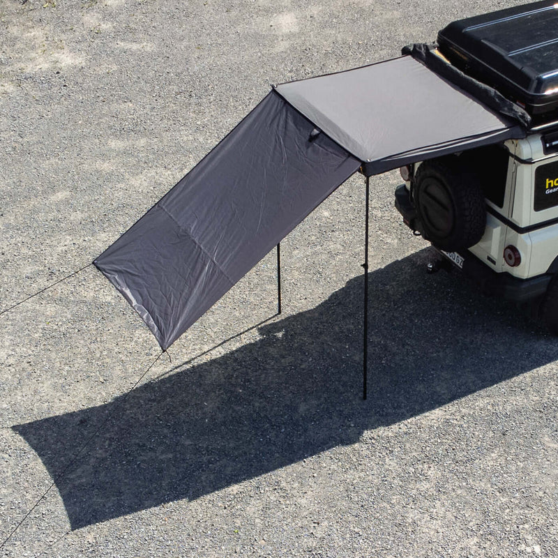 Heckmarkise Horizon Straight 1,5 m (freitragend) mit Sonnensegel – Markisen