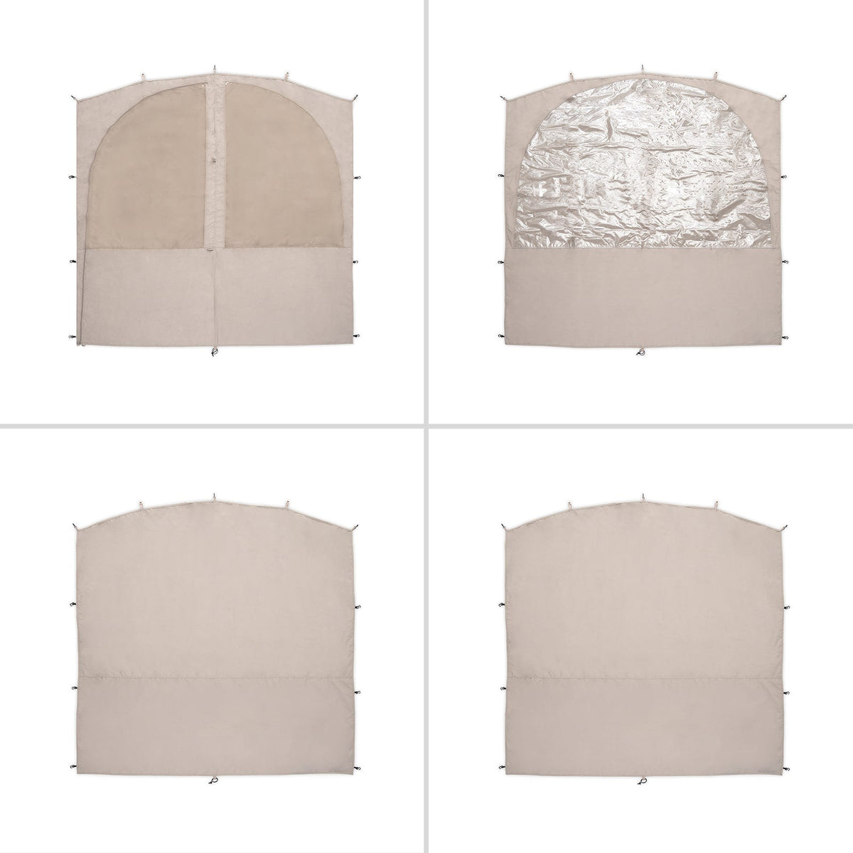 qeedo Quick Space Pure Sidewalls – 4er Seitenwand-Set