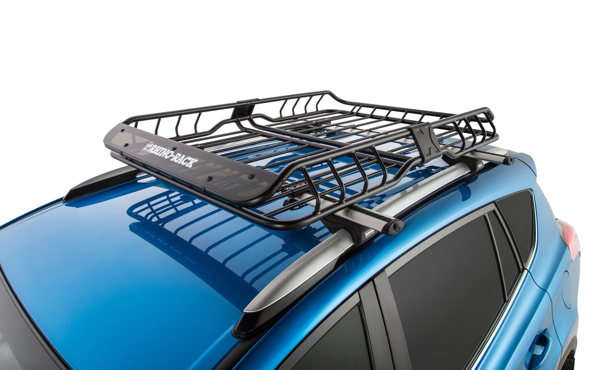 Rhino Rack Xtray Stahl-Gepäckkorb Dachträger "L" mit Gitter, schwarz von Rhino Rack – Dachträger