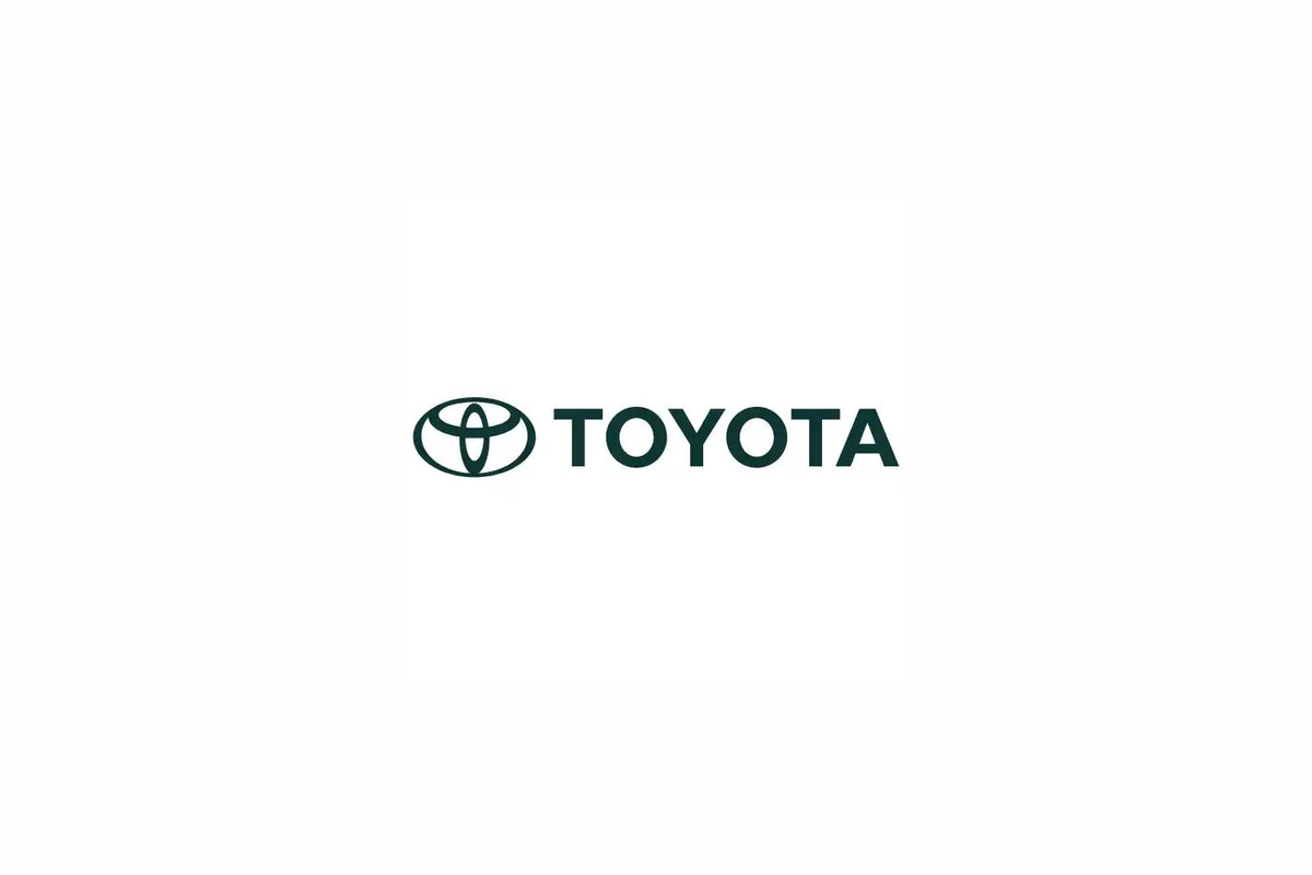 Toyotas Unternehmenslogo in Dunkelgrün.