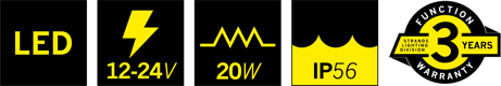 BIG ENERGY WARNING LIGHT BEACON AMBER BEFESTIGUNG