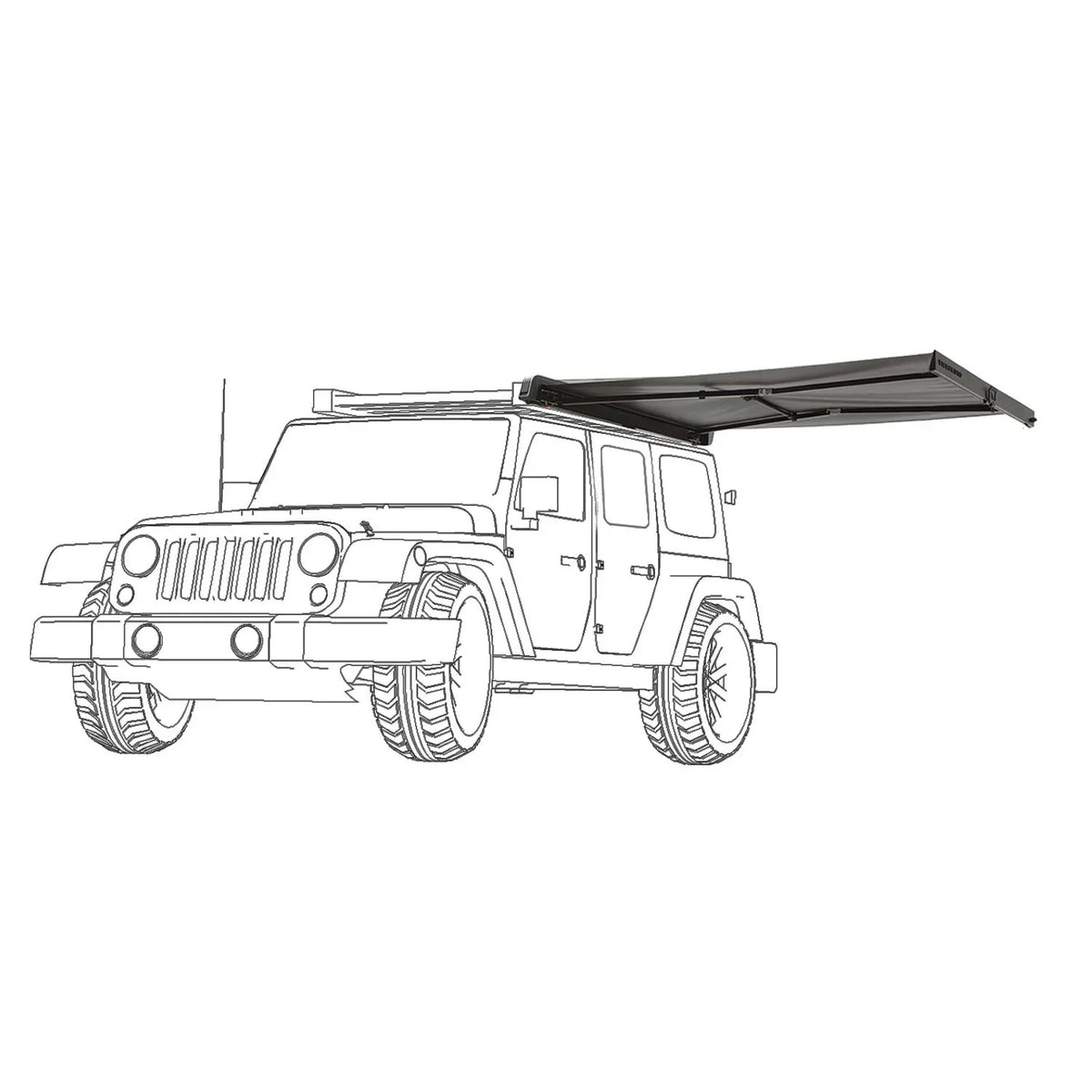 Aluminium Seitenmarkise BRANCH AUTOMATIC 2M grau – Markisen