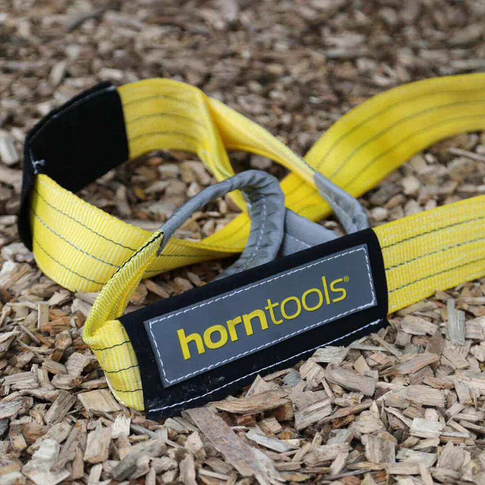 Bergegurt gelb 21 Tonnen Bruchlast von Horntools – Bergegurt