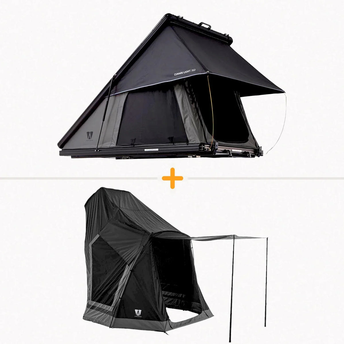 Bundle-Deal Dachzelt Vickywood CUMARU LIGHT 127 grau – Dachzelt-Set