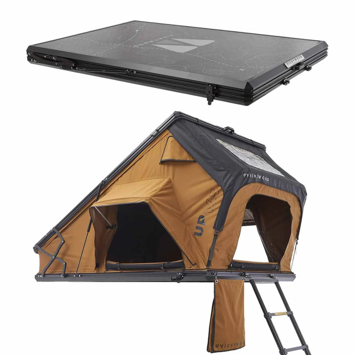 Bundle-Deal Dachzelt Vickywood CUMARU UP 145 + Thermo-Innenzelt – Dachzelt-Set