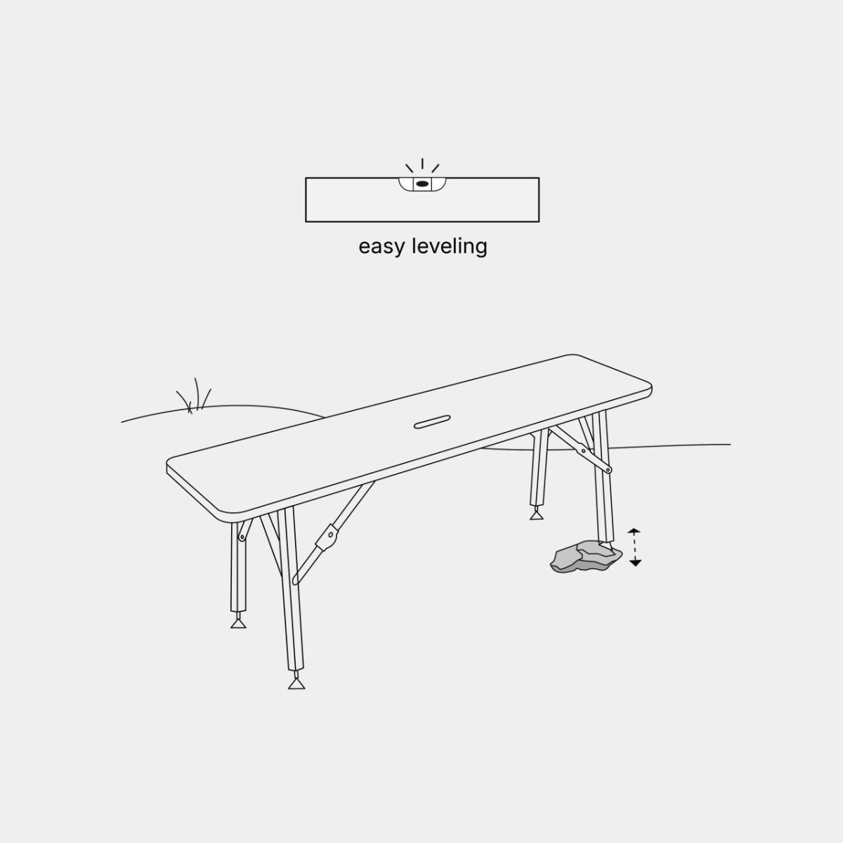 Campingbank Benny Set von qeedo - Campingbank