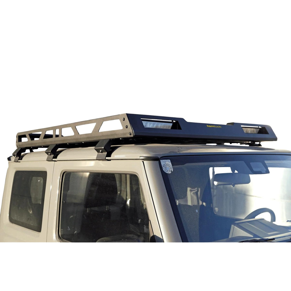 Dachträger mit fester Reling Aluminium schwarz El Portador
