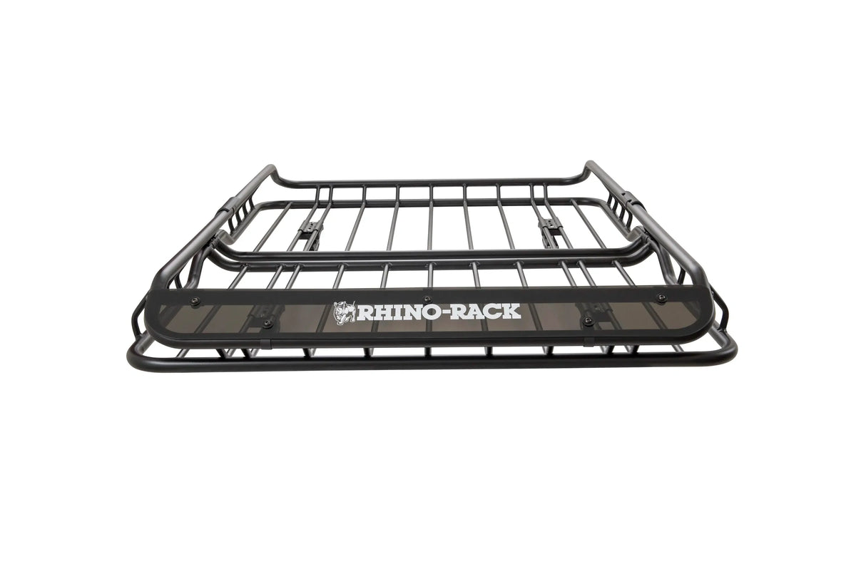 Rhino Rack Xtray Stahl-Gepäckkorb Dachträger "L" mit Gitter, schwarz von Rhino Rack – Dachträger