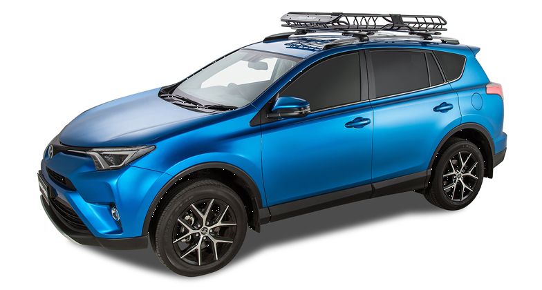 Rhino Rack Xtray Stahl-Gepäckkorb Dachträger "L" mit Gitter, schwarz von Rhino Rack – Dachträger