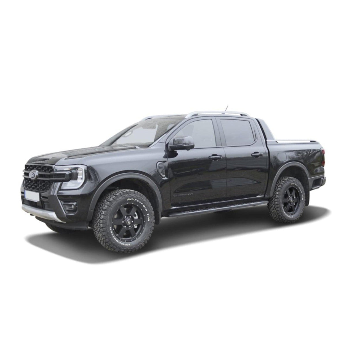 Schwarz matte Trittbretter für Ford Ranger ab 2012 – Bild 1