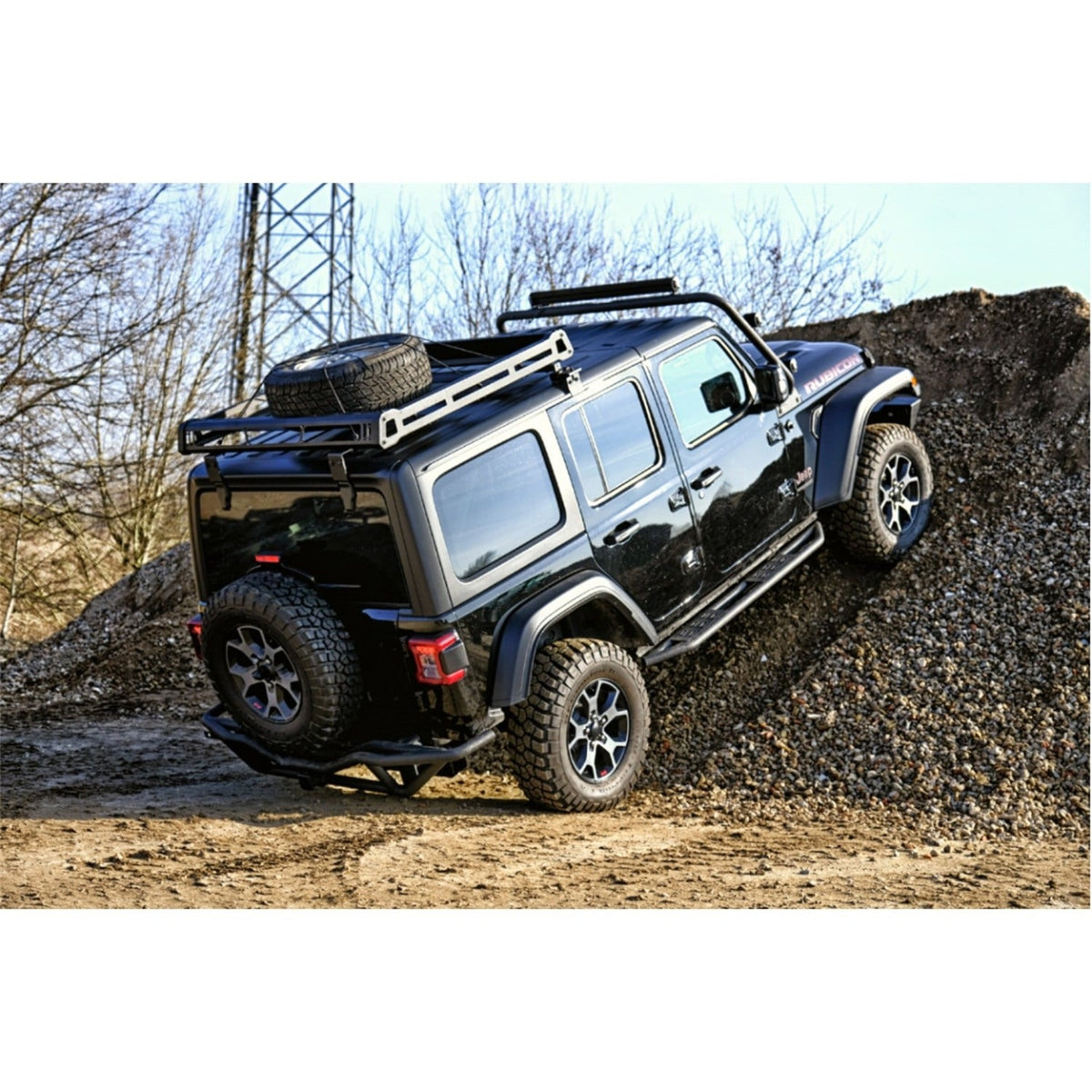 Trittbretter schwarz für Jeep Wrangler JL 4-Türer und 4xe – Bild 4