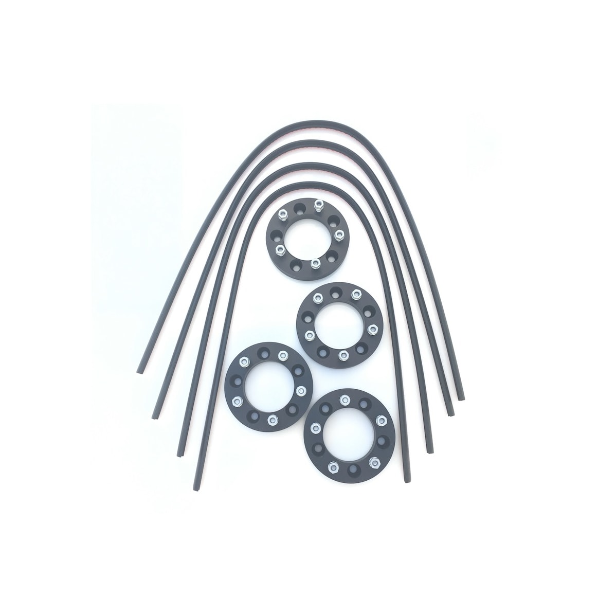 Spurverbreiterungsset +56mm schwarz eloxiert inkl. 
